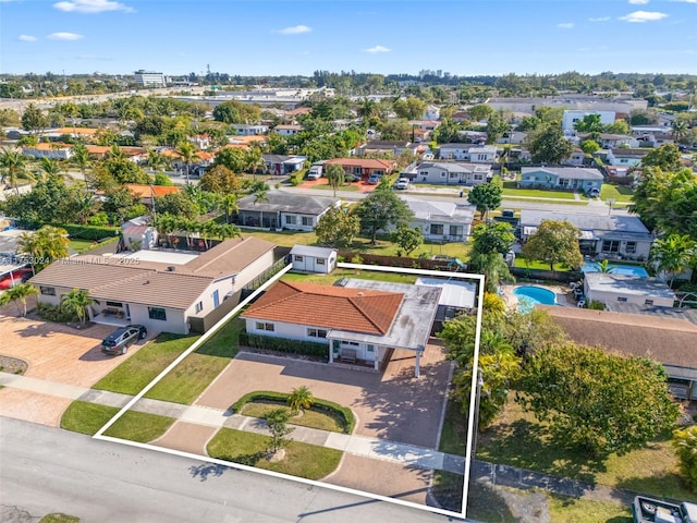 birds eye view of property featuring a residential view