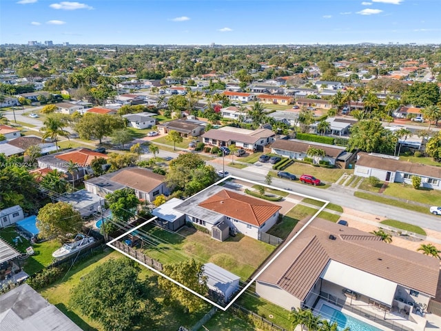 drone / aerial view featuring a residential view