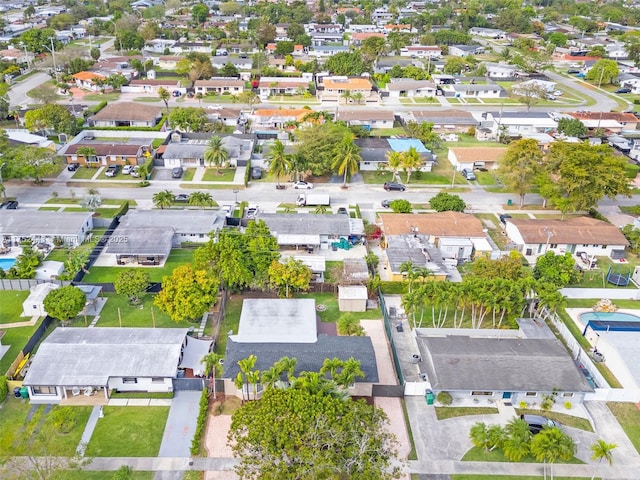 drone / aerial view with a residential view