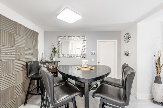 dining area with baseboards