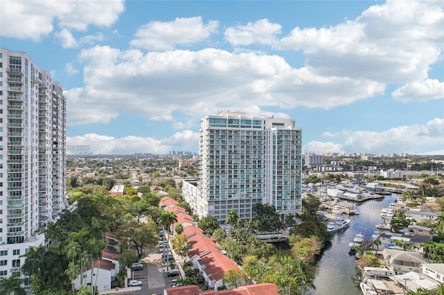 city view featuring a water view