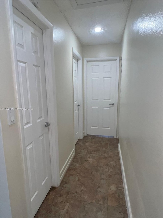 hallway with baseboards
