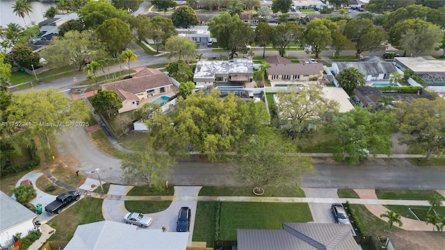 aerial view with a residential view