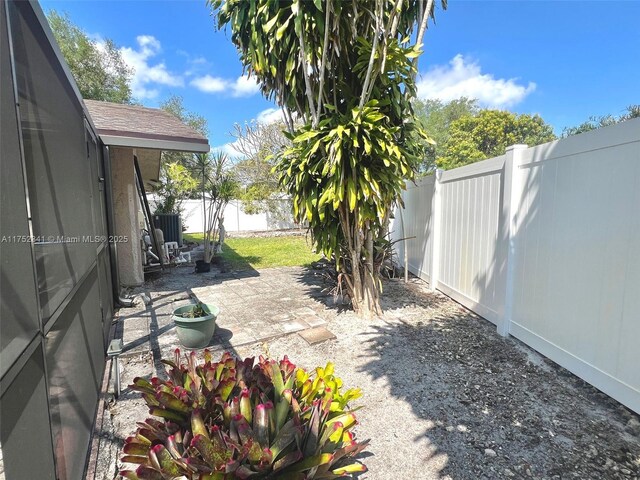 view of patio with a fenced backyard
