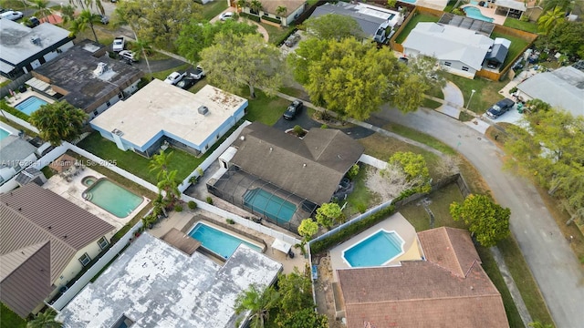 aerial view featuring a residential view