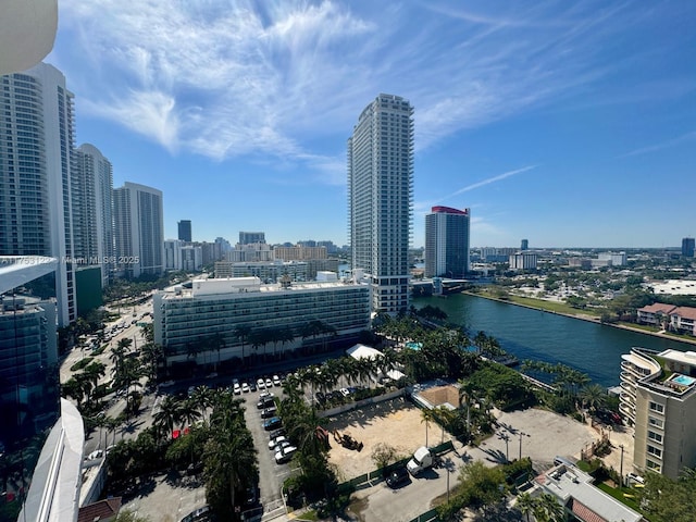 view of city featuring a water view