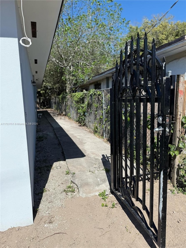 exterior space featuring fence