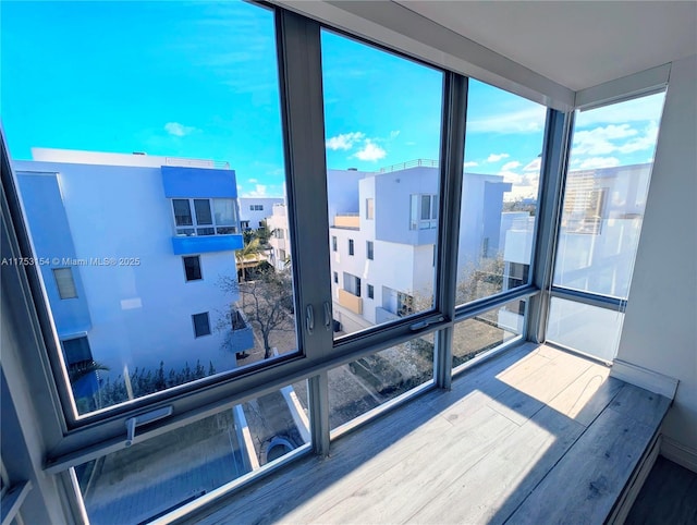 view of sunroom