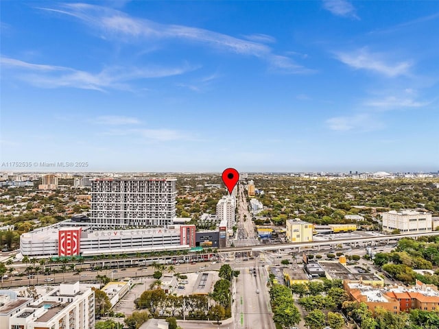 aerial view with a view of city