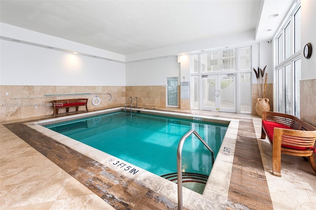 community pool with french doors