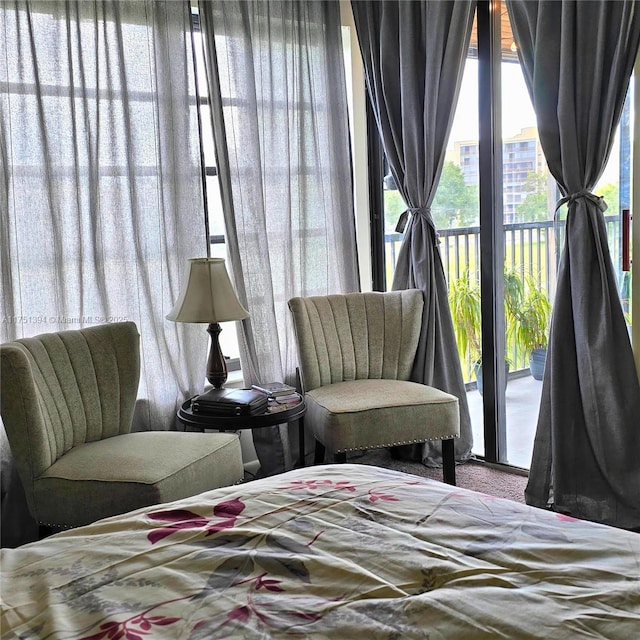 bedroom featuring access to exterior