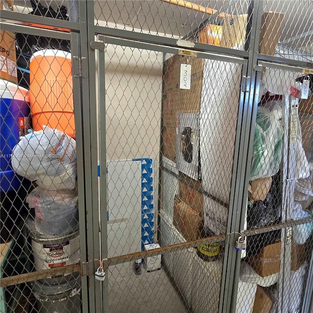 view of storage room