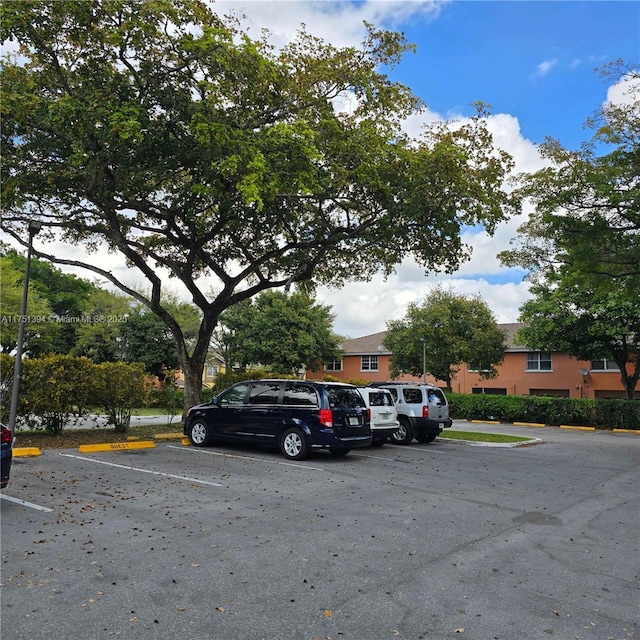view of uncovered parking lot