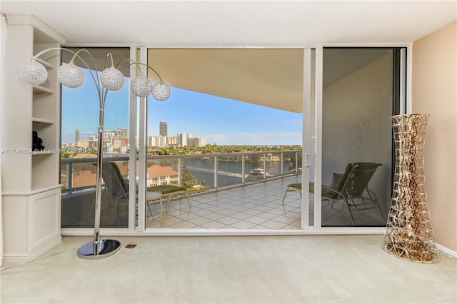 balcony with a view of city