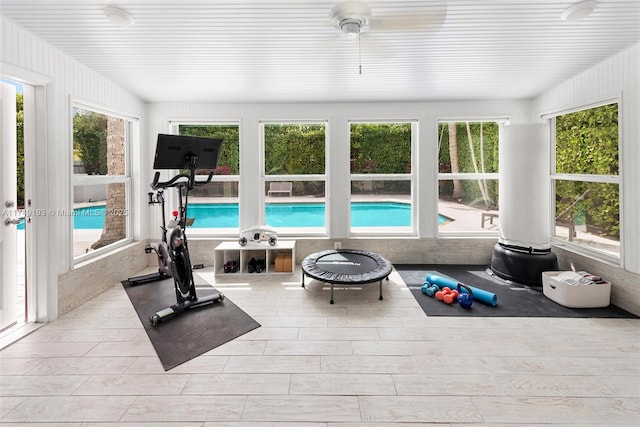 view of sunroom / solarium