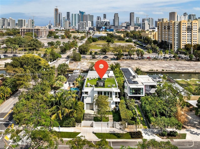 641 NW 7th St Rd, Miami, FL 33136 - birds eye view of property featuring a view of city
