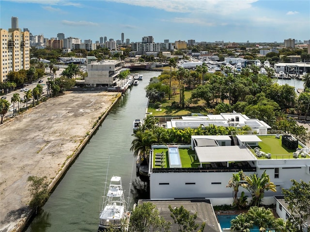 641 NW 7th St Rd, Miami, FL 33136 - aerial view featuring a water view and a city view