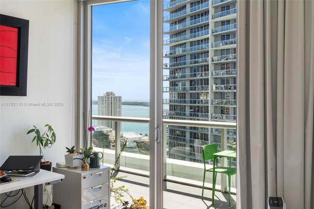 475 Brickell Ave Unit 2809, Miami, FL 33131 - home office featuring a water view