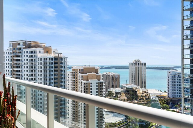 475 Brickell Ave Unit 2809, Miami, FL 33131 - balcony with a water view and a city view