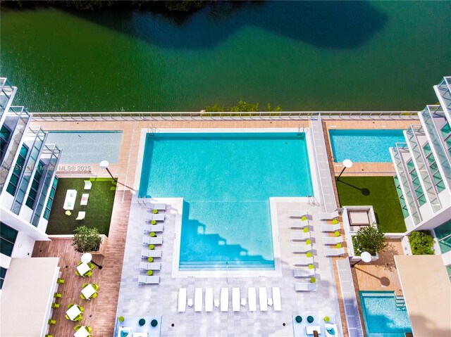 300 Sunny Isles Blvd Unit 4-1208, Sunny Isles Beach, FL 33160 - aerial view of a pool area