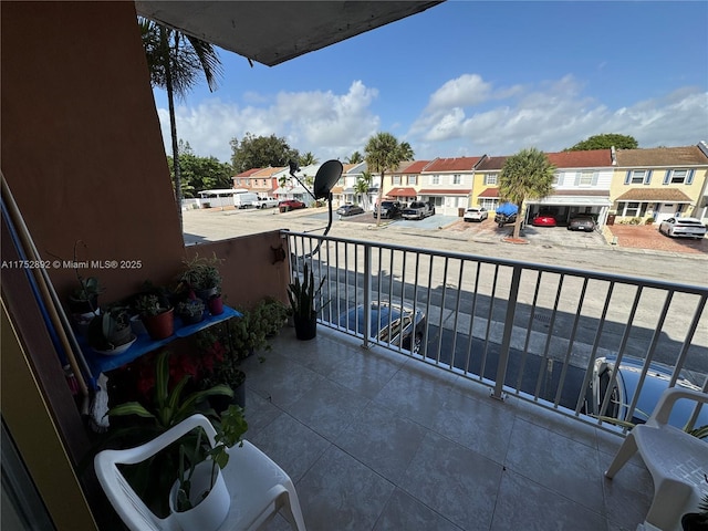 balcony with a residential view