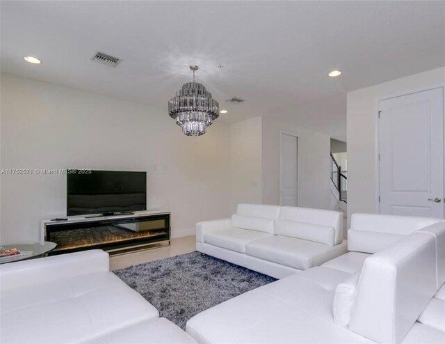2910 NW 124th Way Unit 2910, Sunrise, FL 33323 - living area with recessed lighting and a chandelier