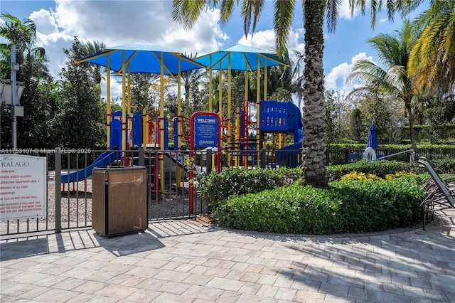 community playground featuring fence