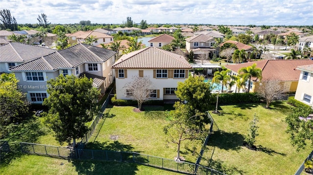 bird's eye view featuring a residential view