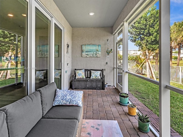 view of sunroom