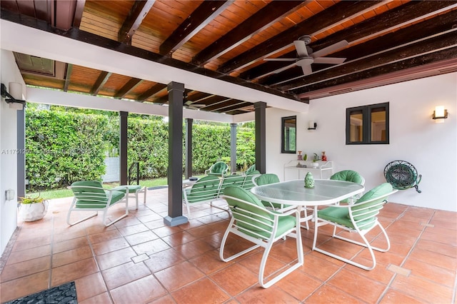 view of patio with outdoor dining space