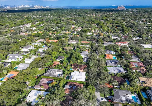 drone / aerial view with a residential view