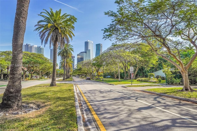 view of property's community with a city view