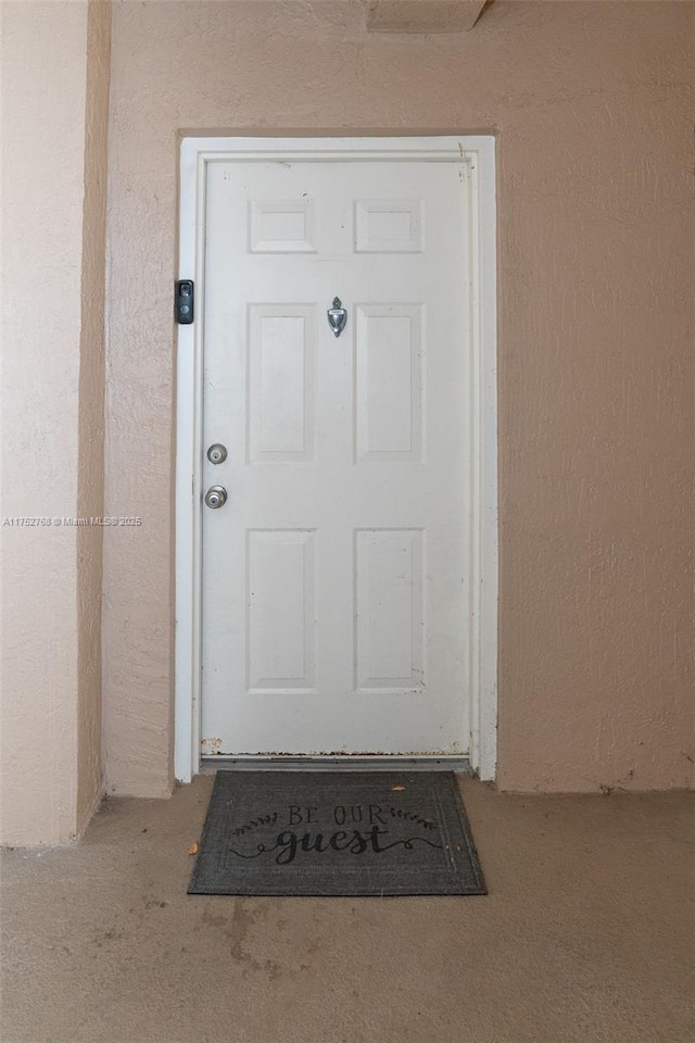 view of doorway to property