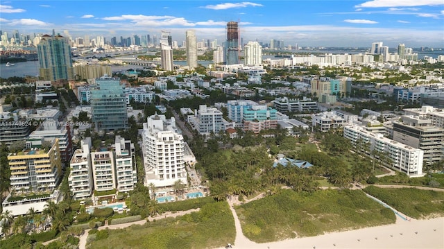 bird's eye view featuring a view of city