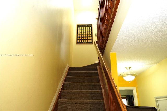 stairs with baseboards