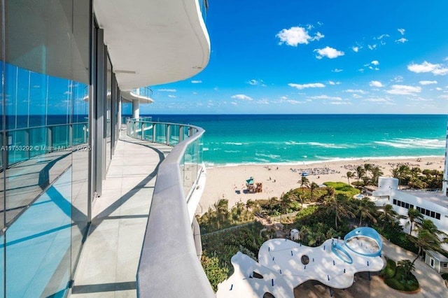 water view with a beach view