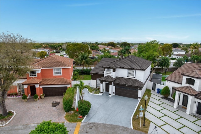 bird's eye view with a residential view