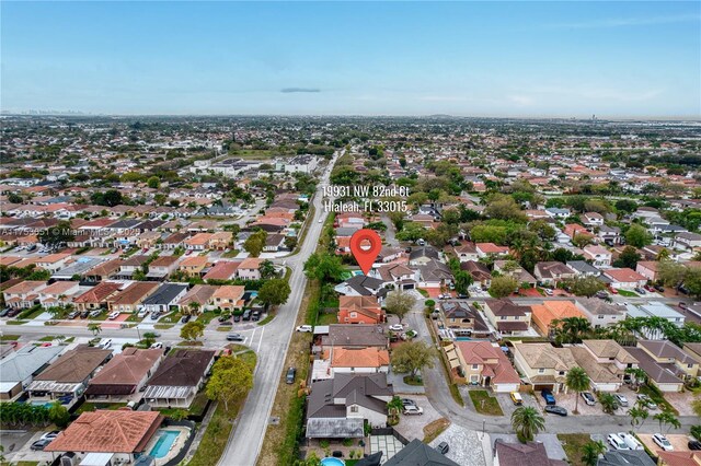 drone / aerial view featuring a residential view