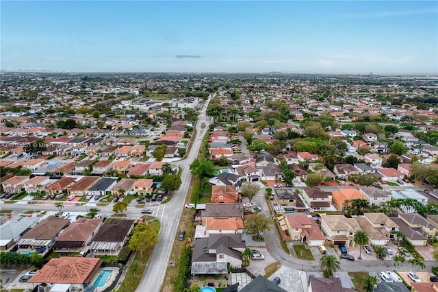 bird's eye view featuring a residential view