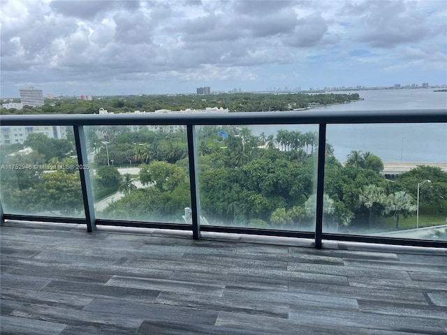 balcony featuring a view of city
