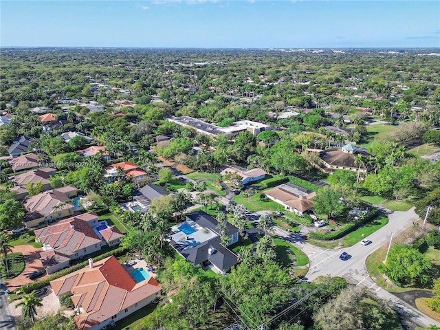 aerial view with a residential view