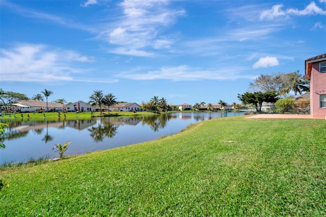 view of water feature featuring a residential view