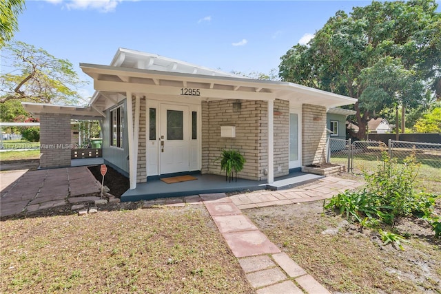 exterior space featuring fence
