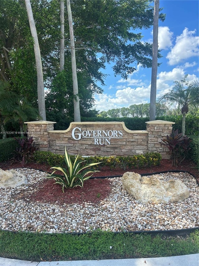 view of community sign