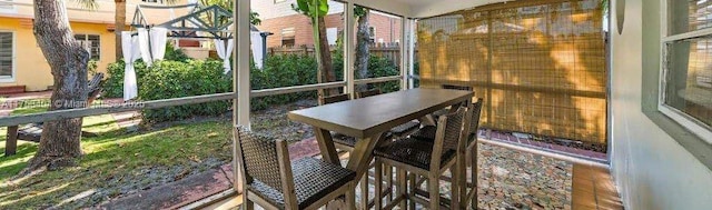 view of sunroom / solarium