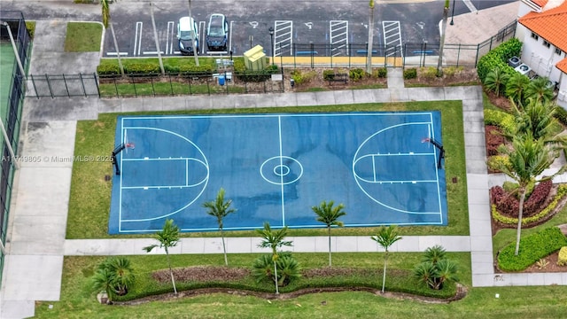 view of sport court with community basketball court and fence