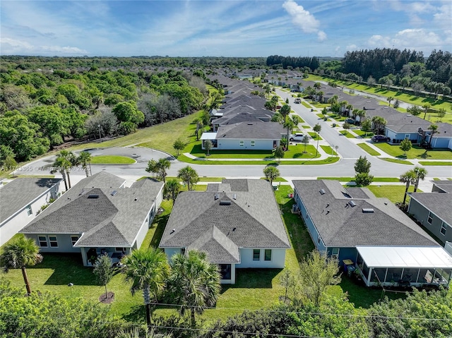 bird's eye view with a residential view