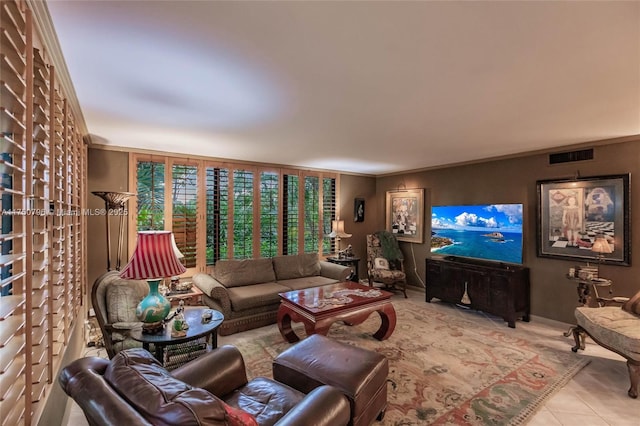 1698 S Ocean Ln Unit 171, Fort Lauderdale, FL 33316 - tiled living area with baseboards and visible vents