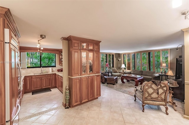 1698 S Ocean Ln Unit 171, Fort Lauderdale, FL 33316 - living area with light tile patterned floors