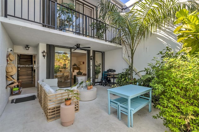 view of patio with a balcony